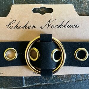 Black and Gold Choker Necklace